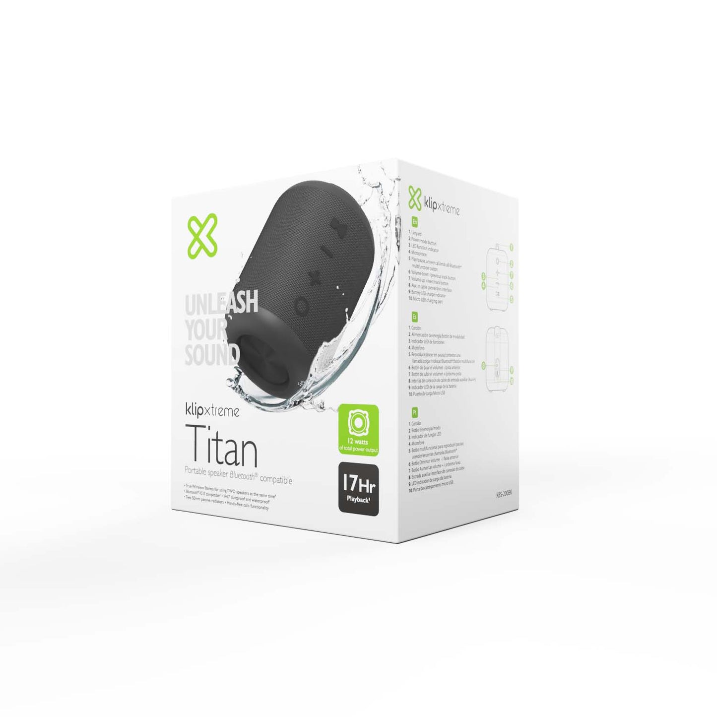 ALTAVOZ BLUETOOTH KLIP XTREME TITAN KBS-200